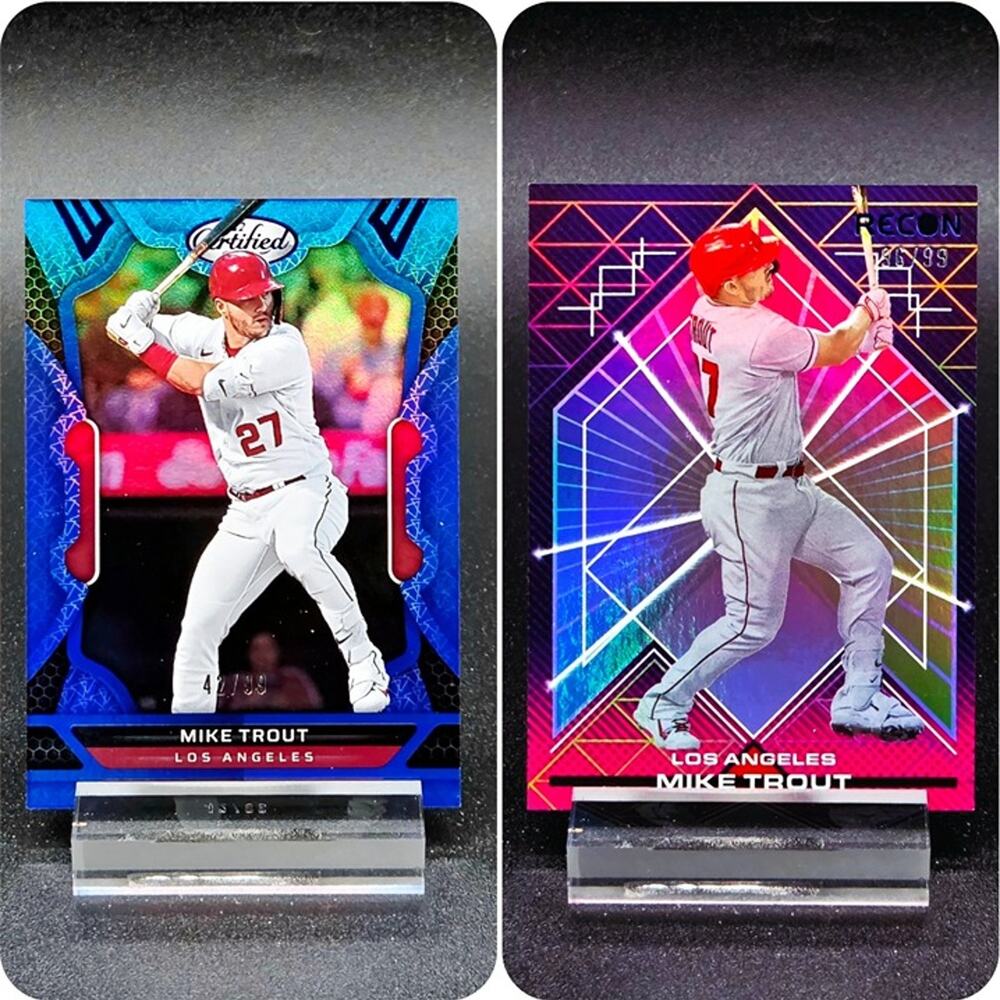Mike Trout Certified Blue 42/99 Recon Blue 96/99 Inserts Los Angeles Angels Star
